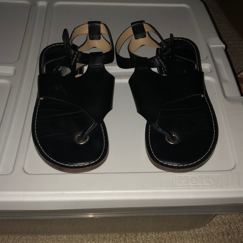 Michael Kors Black Leather Gladiator Sandal